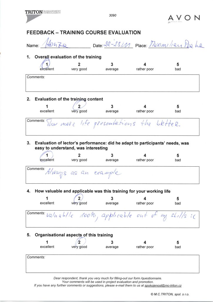 Evaluation form scan #033