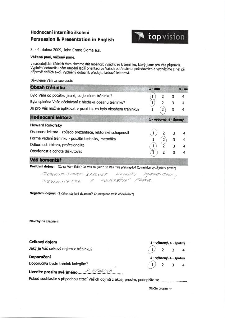 Evaluation form scan #084