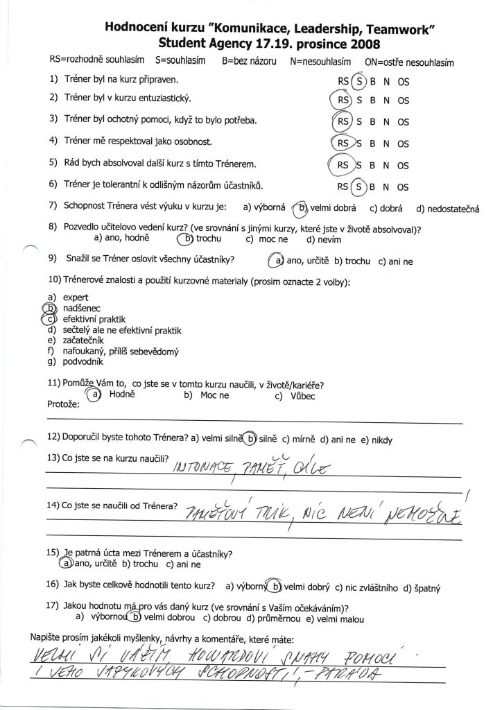 Evaluation form scan #118